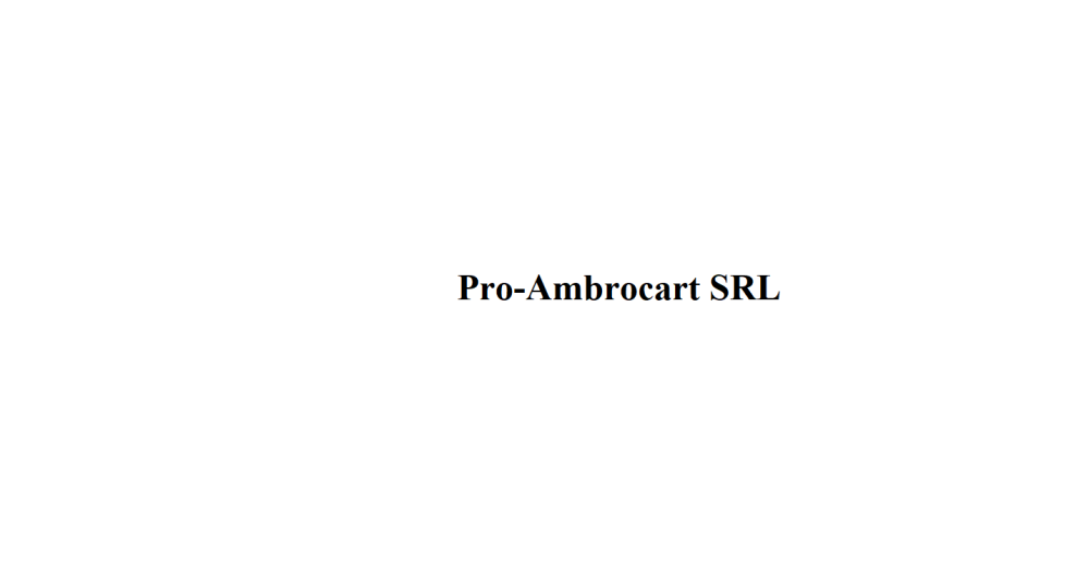 Pro-Ambrocart SRL